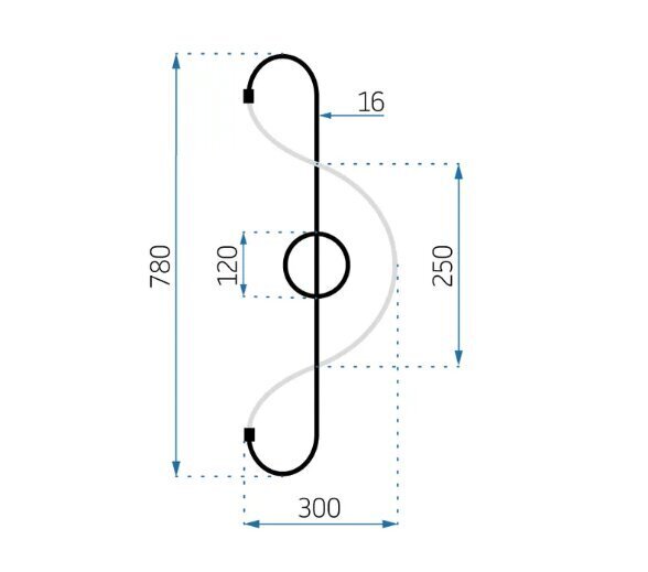 LED sienas lampa sienas lampa APP859-W Long Chrome cena un informācija | Sienas lampas | 220.lv