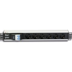 Strāvas sadales bloks Techly PDU 1.5U 250V/16A 6X Schuko 3 m cena un informācija | Pagarinātāji | 220.lv