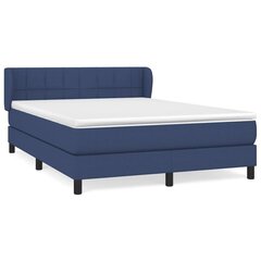 atsperu gulta ar matraci, zils, 140x200 cm, audums cena un informācija | Gultas | 220.lv