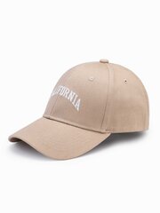 beanie h174 - bēša 126236-uniw cena un informācija | Vīriešu cepures, šalles, cimdi | 220.lv