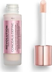 Grima pamats Makeup Revolution Conceal and Define F0.5, 23 ml cena un informācija | Grima bāzes, tonālie krēmi, pūderi | 220.lv