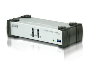 Aten 2-Port USB 3.1 Gen 1 DisplayPort 1.1 KVMP™ Switch with Speaker (KVM cables included) cena un informācija | Elektrības slēdži, rozetes | 220.lv