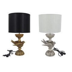 Galda lampa DKD Home Decor Bronza Poliesters Sudrabs Sveķi (16.6 x 11.6 x 33 cm) (2 pcs) cena un informācija | Galda lampas | 220.lv