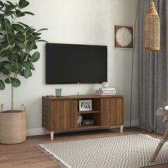 TV skapis ar koka kājām, 103,5x35x50 cm, brūns цена и информация | Тумбы под телевизор | 220.lv