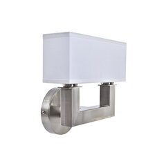 Sienas lampa DKD Home Decor Sudrabains Metāls Poliesters Balts 220 V 40 W (25 x 14 x 24 cm) cena un informācija | Sienas lampas | 220.lv