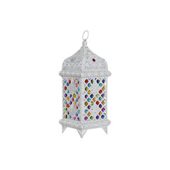 Galda lampa DKD Home Decor 18 x 18 x 46 cm Metāls Balts Daudzkrāsains 220 V 50 W cena un informācija | Galda lampas | 220.lv