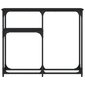 Galds , 90x2 gab.2 gab.,5x75 cm, melns cena un informācija | Konsoles galdiņi | 220.lv