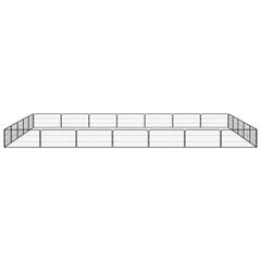 suņu sētiņa, 24 paneļi, melna, 100x50 cm, pulverkrāsots tērauds cena un informācija | Suņu gultas, spilveni, būdas | 220.lv