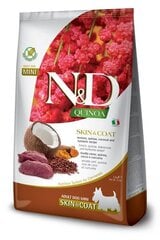 Farmina N&D Quinoa Dog Skin&Coat Adult Mini ar brieža gaļu un kokosriekstu, 2.5 kg cena un informācija | Sausā barība suņiem | 220.lv