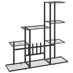 5 līmeņu puķu statīvs, 94,5x25x88 cm, melns metāls cena un informācija | Dārza instrumenti | 220.lv