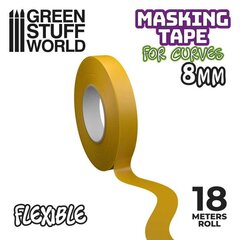 Elastīga maskēšanas lente Green Stuff World 3065, 8 mm cena un informācija | Modelēšanas un zīmēšanas piederumi | 220.lv