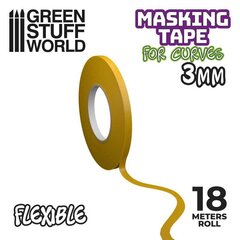 Elastīga maskēšanas lente Green Stuff World 3063, 3 mm cena un informācija | Modelēšanas un zīmēšanas piederumi | 220.lv