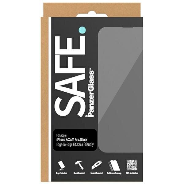 SAFE by PanzerGlass iPhone 11 Pro | Xs | X Screen Protection Edge-to-Edge czarny|black SAFE95004 цена и информация | Ekrāna aizsargstikli | 220.lv