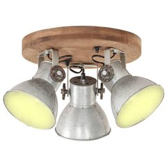 griestu lampa, industriāls dizains, sudrabaina, 42x27 cm, E27 цена и информация | Потолочные светильники | 220.lv