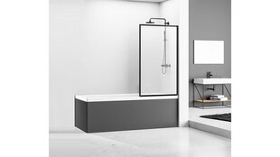 Стенка для ванной комнаты REA Lagos 70см, black mat цена и информация | Принадлежности для ванн и душевых кабин | 220.lv