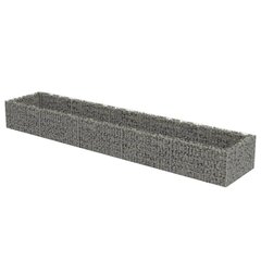 gabions, augstā puķu kaste, cinkots tērauds, 450x90x50 cm cena un informācija | Puķu podi | 220.lv