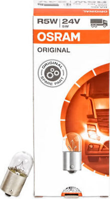 Automašīnas spuldze, Osram OS5627 R5W 5W 24v (10 gab.) цена и информация | Auto spuldzes | 220.lv