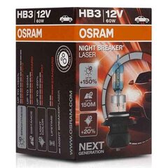 Automašīnas spuldze OS9005NL Osram OS9005NL HB3 60W 12V cena un informācija | Auto spuldzes | 220.lv