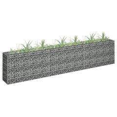 gabions, augstā puķu kaste, cinkots tērauds, 270x30x60 cm cena un informācija | Puķu podi | 220.lv