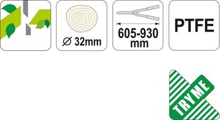 Sekators zariem ar teleskopiskiem rokturiem 650-900mm Yato (YT-8839) cena un informācija | Dārza instrumenti | 220.lv