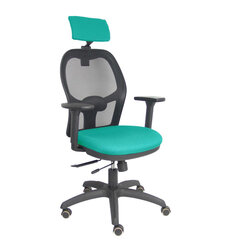Biroja krēsls ar galvas atbalstu P&amp;C B3DRPCR Tirkīzs Tirkīzzaļš cena un informācija | Biroja krēsli | 220.lv