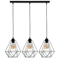 Piekaramā lampa Milagro BASKET BLACK 3xE27 cena un informācija | Lustras | 220.lv