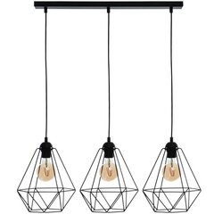 Piekaramā lampa Milagro BASKET BLACK 3xE27 cena un informācija | Lustras | 220.lv