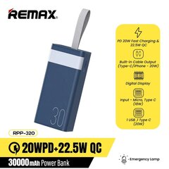 Remax RPP-320, 30000 mAh cena un informācija | Remax Mobilie telefoni un aksesuāri | 220.lv