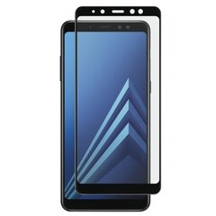 „Calans“ Tempered Glass полностью закрывающее защитное стекло толщиной 0,2 мм – чёрное (Galaxy A8 2018) цена и информация | Защитные пленки для телефонов | 220.lv