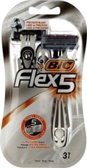 Бритва Bic Flex 5 + бритвенные головки 3 шт. цена и информация | Косметика и средства для бритья | 220.lv