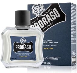 Balzams pēc skūšanās Proraso Azur lime, 100 ml cena un informācija | Skūšanās piederumi, kosmētika | 220.lv