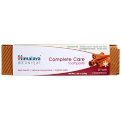 Паста зубная Himalaya Botanique Complete Care Simply Cinnamon, со вкусом корицы, 150 г цена и информация | Зубные щетки, пасты | 220.lv