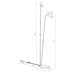 Stāvlampa Nowodvorski Mono 7715, baltas/zeltainas krāsas cena un informācija | Stāvlampas | 220.lv