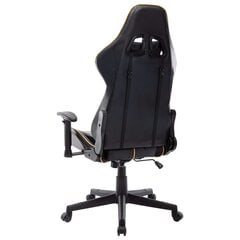 datorspēļu krēsls, melns un zelts, mākslīga āda цена и информация | Офисные кресла | 220.lv