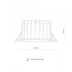 Встраиваемый светодиодный светильник CL KEA 40W 3000K IP44 8768 Nowodvorski Lighting 5903139876896 цена и информация | Монтируемые светильники, светодиодные панели | 220.lv