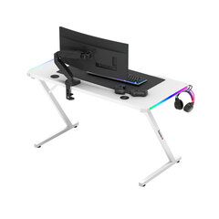 Игровой стол Huzaro Hero 2.5 RGB WHITE, белый цена и информация | Компьютерные, письменные столы | 220.lv
