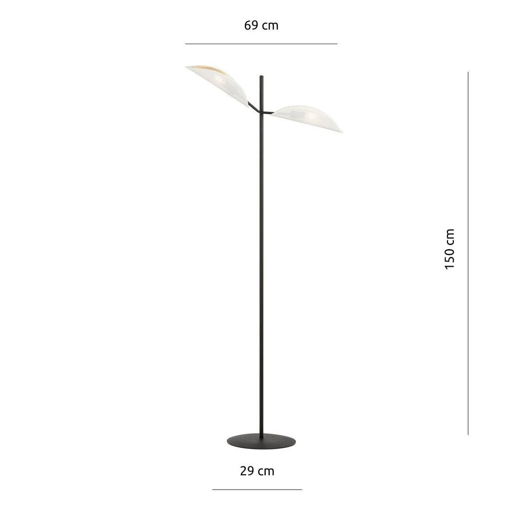 Emibig stāvlampa Vene LP2 White/Gold cena un informācija | Stāvlampas | 220.lv