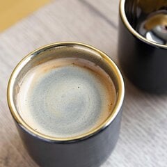 La Cafetière Divdobuli Izolēti Espresso Kausi Melni/Zeltaini 2 gab. cena un informācija | Glāzes, krūzes, karafes | 220.lv