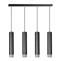 Emibig piekarināmā lampa Kibo 4 Black/Chrome cena un informācija | Lustras | 220.lv