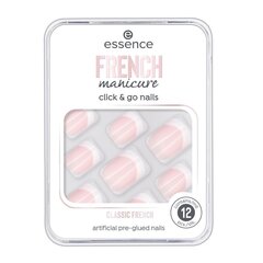 Mākslīgie nagi Essence French Manicure Click &amp; Go, 12 vnt., 01 Classic French cena un informācija | Nagu kopšanas piederumi | 220.lv