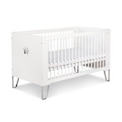 Растущая детская кроватка Little Sky Blanka 140x70 см, белая цена и информация | Детские кроватки | 220.lv