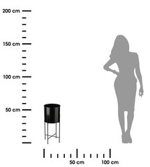 Корпус подставки для цветов 55 см черный цена и информация | Подставки для цветов, держатели для вазонов | 220.lv