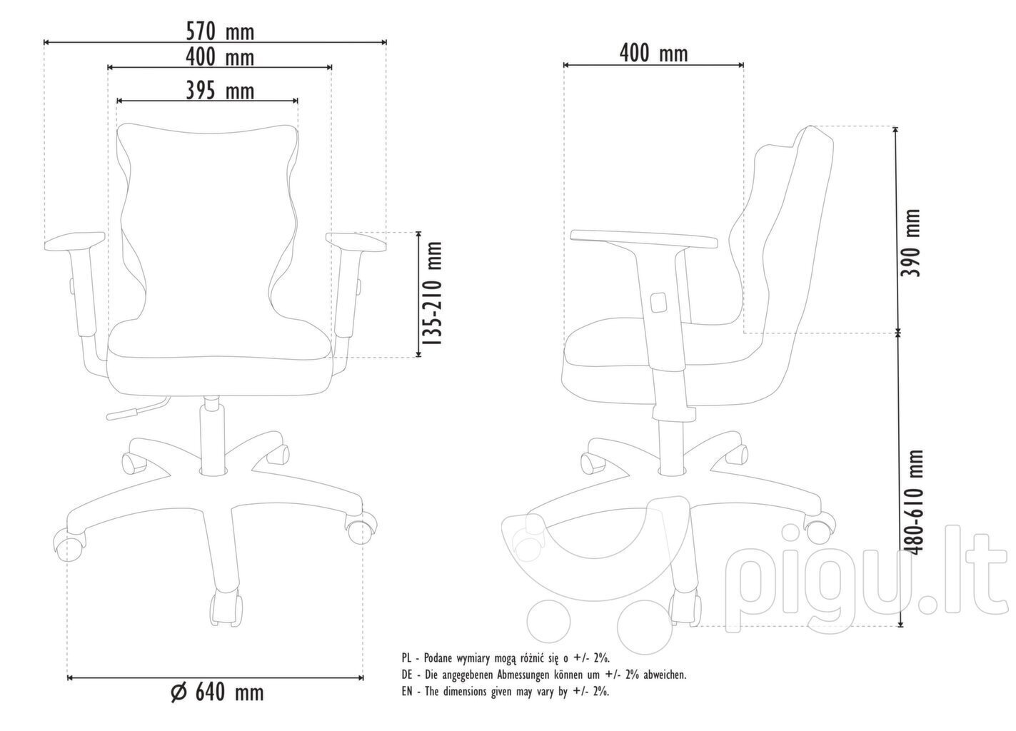 Ergonomisks bērnu krēsls Entelo Good Chair Duo ST31, rozā/krāsains cena un informācija | Biroja krēsli | 220.lv