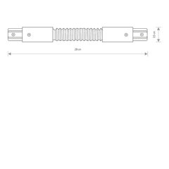 Гибкое соединение Nowodvorski PROFILE FLEX CONNECTOR 8382 цена и информация | Монтируемые светильники, светодиодные панели | 220.lv