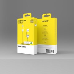 PANTONE cable USB - microUSB 1,5m 2,4A PT-MC001-5 Yellow 102C цена и информация | Кабели для телефонов | 220.lv