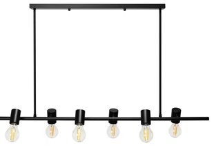 Metāla lampa Industrial Black APP480-6CP cena un informācija | Lustras | 220.lv