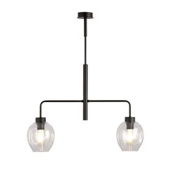 Emibig lampa Lukka 2 Black/Transparent cena un informācija | Lustras | 220.lv