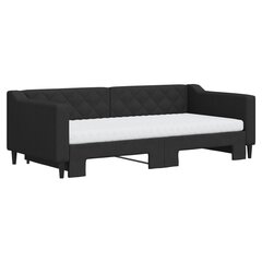 Dīvāngulta ar matraci , 90x190 cm, melna cena un informācija | Gultas | 220.lv