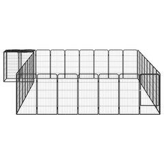 Suņu nožogojums, 34 segmenti, 50x100cm, melns cena un informācija | Suņu gultas, spilveni, būdas | 220.lv