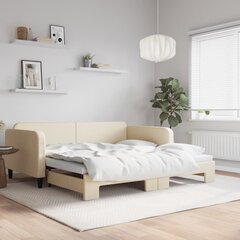 Izvelkams dīvāns , 100x200 cm, krēmkrāsas cena un informācija | Gultas | 220.lv